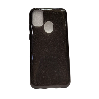 Чехол блестящий Samsung M21 (черный)