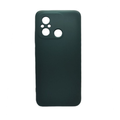 Чехол Silicone Cover с защитой камеры для Xiaomi Redmi 12С (зеленый)